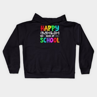 Funny Math Formula Happy 100 Days of School Back to School Kids Hoodie